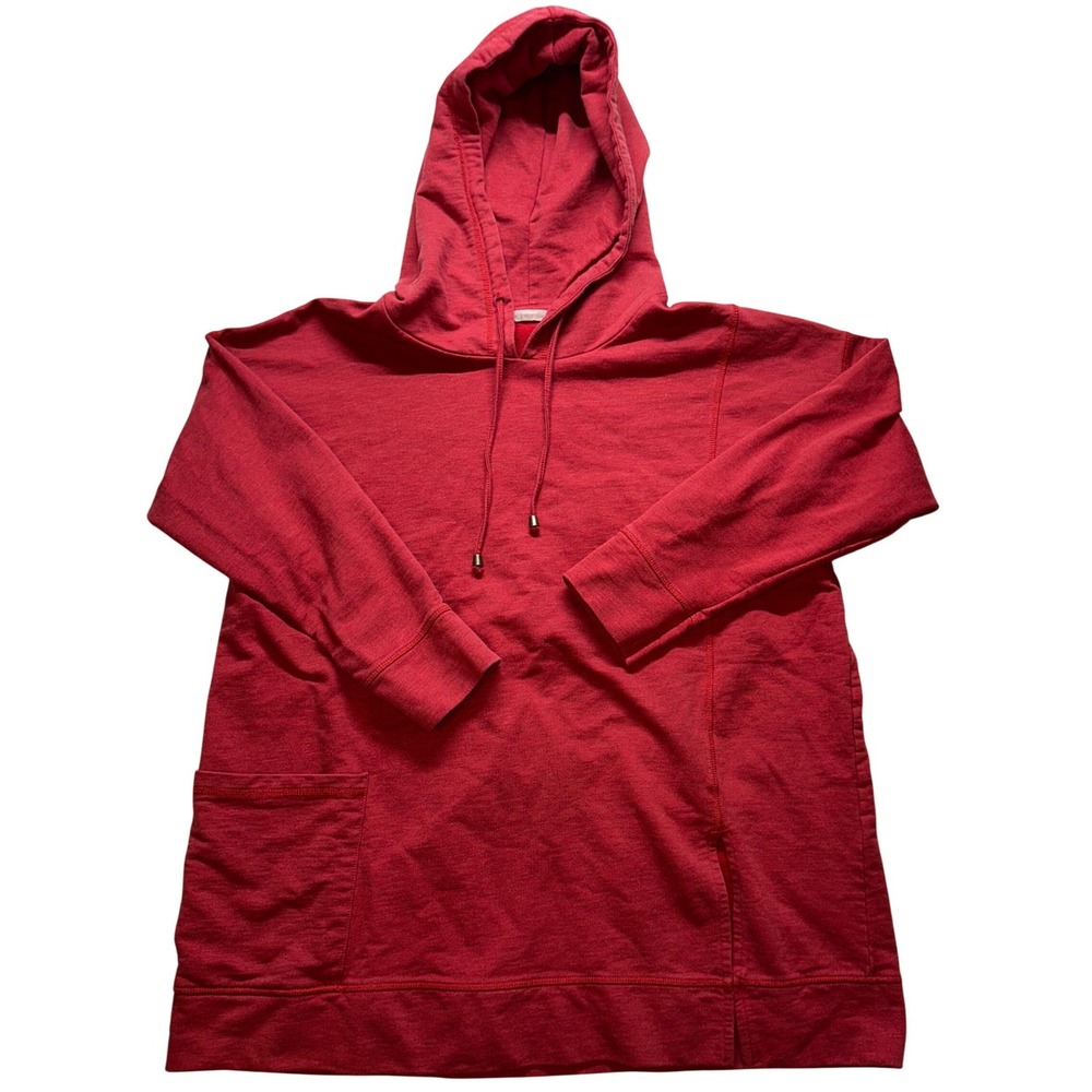 Soft Surroundings Soho Hoodie Womens 1X Red‎ Long Sleeve Pocket Lagenlook